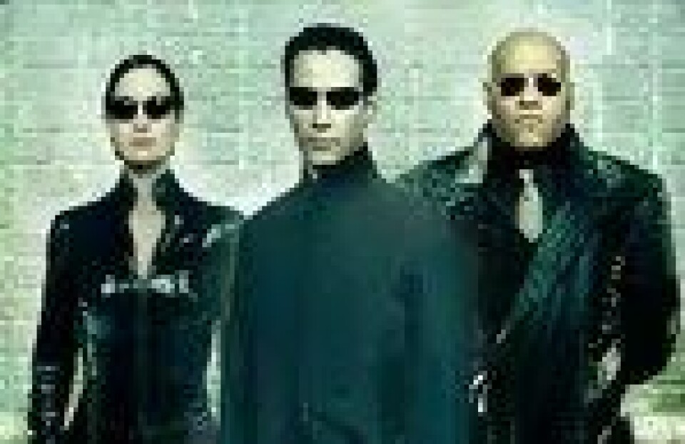 I filmen The Matrix er verden, slik den oppleves av mennesker, en gedigen datasimulering. (Foto: Sandrew Metronome/Filmweb) I filmen The Matrix er verden, slik den oppleves av mennesker, en gedigen datasimulering. (Foto: Sandrew Metronome/Filmweb)