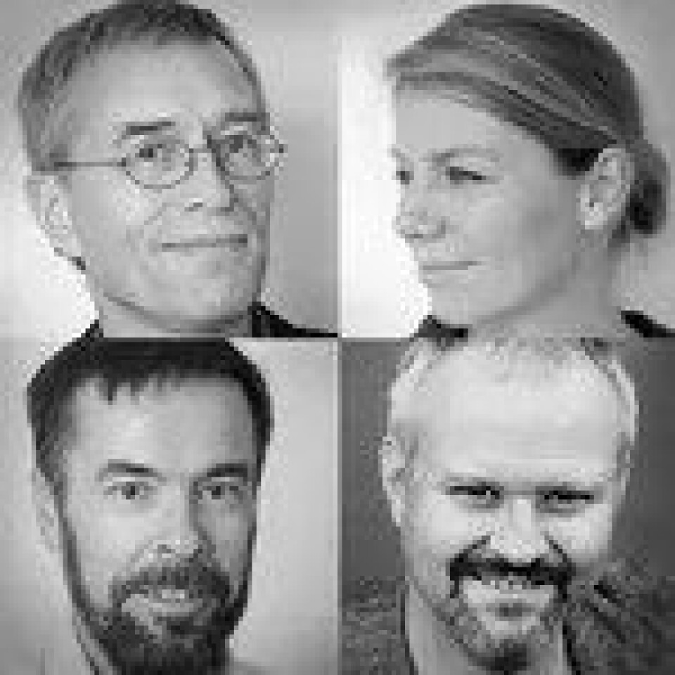 Debattantene: Torstein Tollefsen (øverst til venstre), Ellen Krefting, Øyvind Rabbås og Kjetil Jakobsen. (Kilder: UiO, Spartacus) Debattantene: Torstein Tollefsen (øverst til venstre), Ellen Krefting, Øyvind Rabbås og Kjetil Jakobsen. (Kilder: UiO, Spartacus)