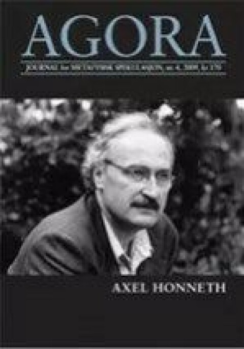 Selvom det hedder «nr. 4, 2009» kom det i marts 2010: Det nye temanummer om Axel Honneth fra Agora