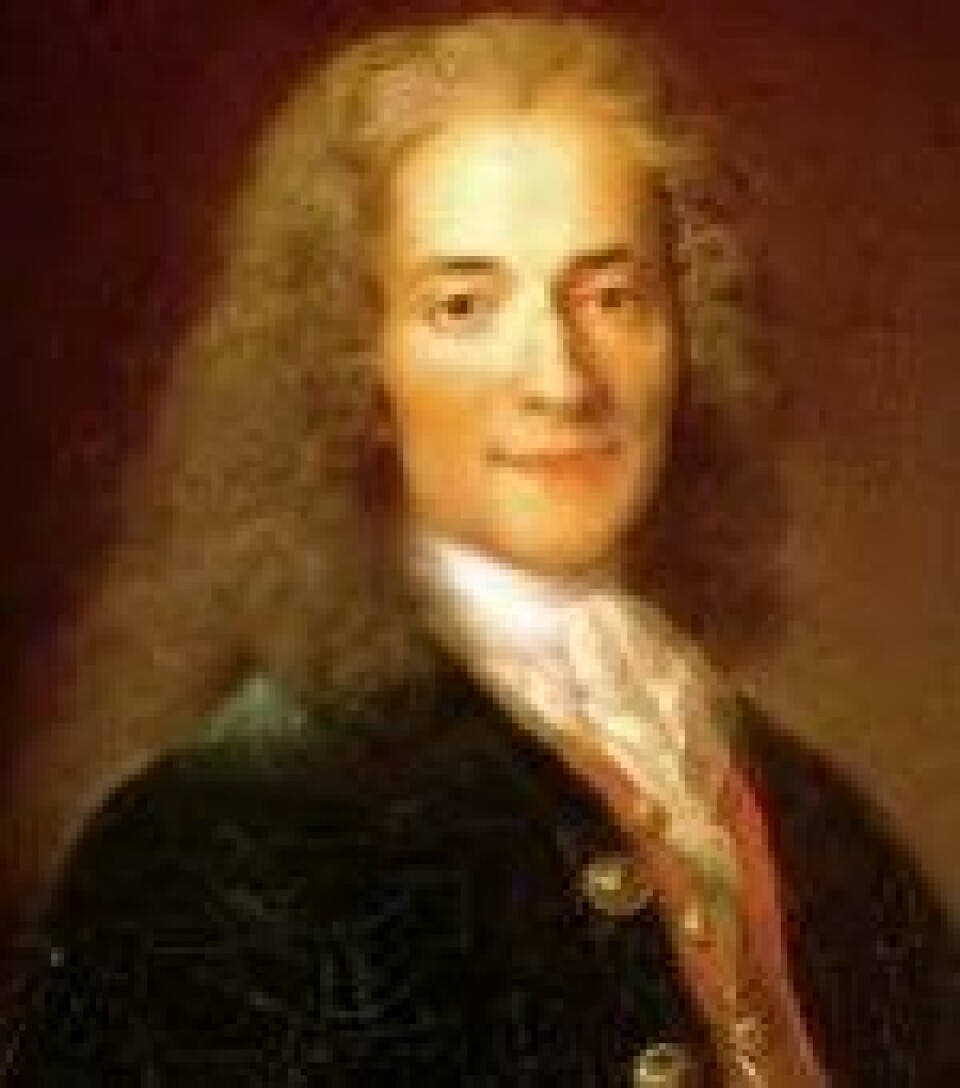 Elisabeth Aasen skriver mer om Voltaire enn om Émilie du Châtelet. (Kilde: Wikimedia commons)