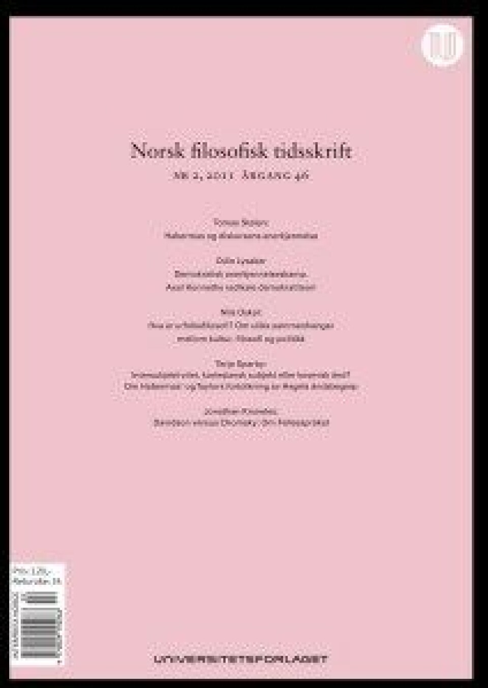 Fra: NFT – 2-2011 — http://www.idunn.no/ts/nft/2011/0 Fra: NFT – 2-2011 — http://www.idunn.no/ts/nft/2011/0