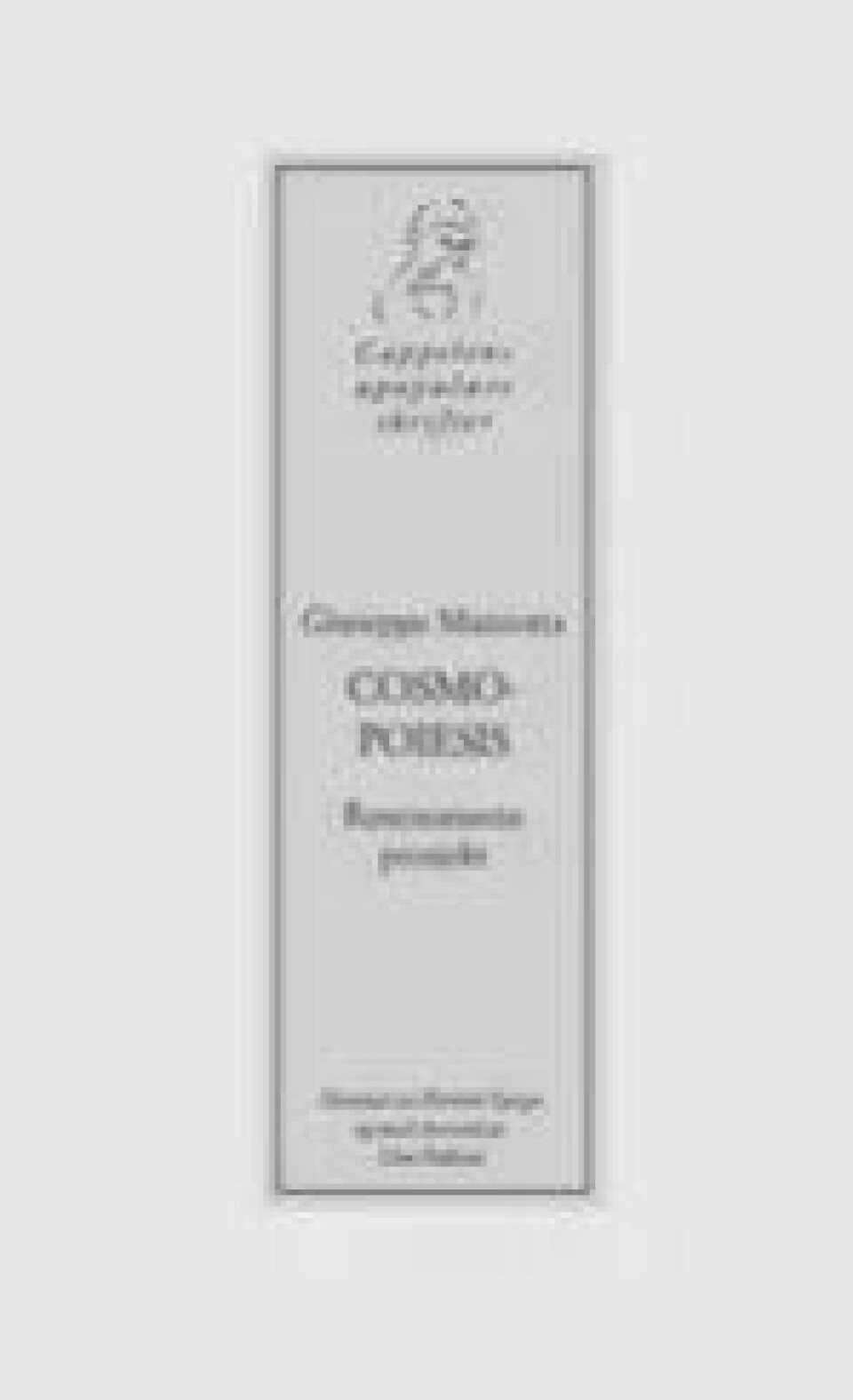 Bok: Cosmopoiesis; renessansens prosjekt – Giuseppe Mazzotta