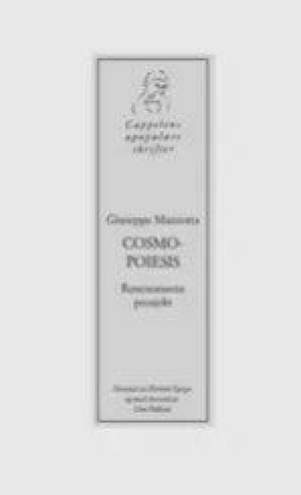 Bok: Cosmopoiesis; renessansens prosjekt – Giuseppe Mazzotta Bok: Cosmopoiesis; renessansens prosjekt – Giuseppe Mazzotta