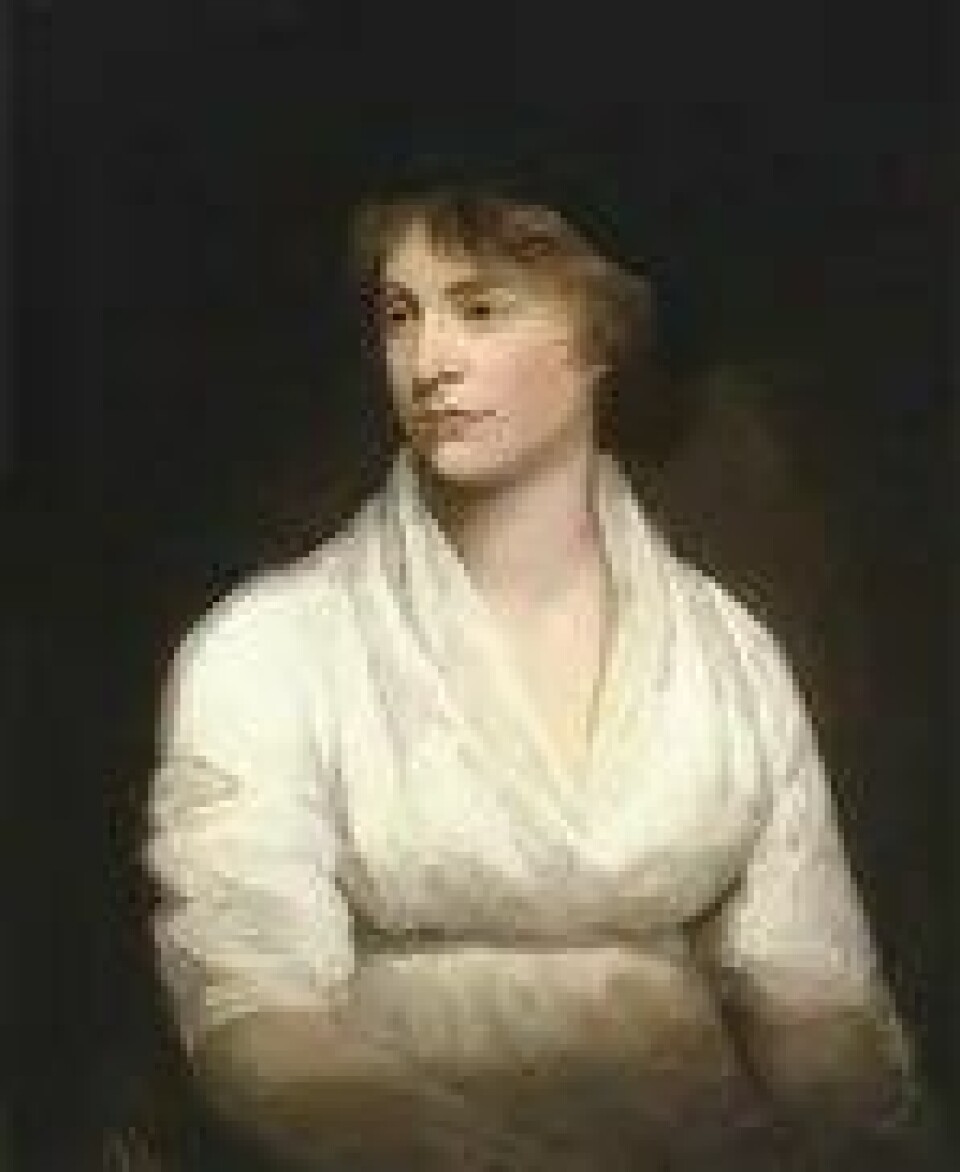 Mary Wollstonecraft (1759–1797) utfordret de etablerte skillene mellom filosofi og litteratur. (Kilde: Wikimedia commons)