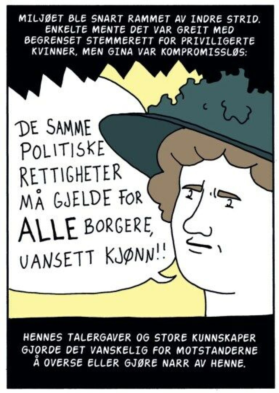 Politiker og kvinnesaksaktivist Gina Krog (1847-1916).
Forfatter og kulturarbeider Ingeborg Refling Hagen (1895-1989). Politiker og kvinnesaksaktivist Gina Krog (1847-1916).
Forfatter og kulturarbeider Ingeborg Refling Hagen (1895-1989).