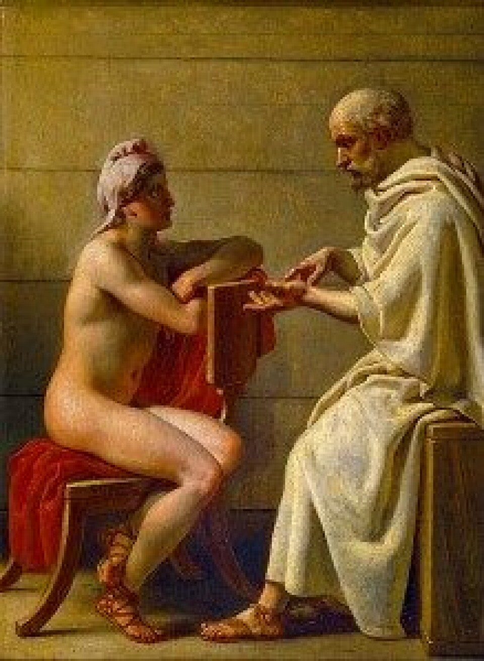 Socrate e Alcibiade av Christoffer Wilhelm Eckersberg (1783– 1853). (Kilde: Wikimedia commons) Socrate e Alcibiade av Christoffer Wilhelm Eckersberg (1783– 1853). (Kilde: Wikimedia commons)