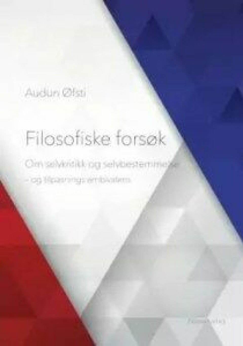 Filosofiske forsøk av Audun Øfsti, Novus forlag 2017.