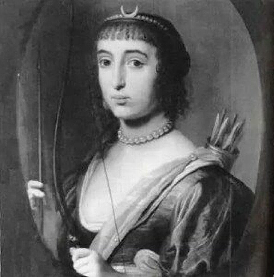 Elisabeth av Böhmen (1618-80). (Illustrasjon: Portrett malt av Willem van Honthorst, ca. 1640)
