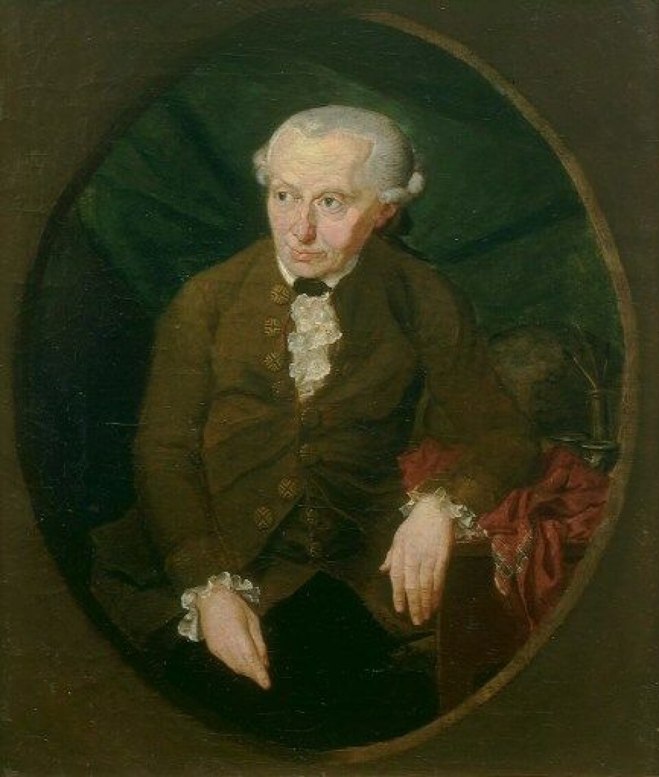 Immanuel Kant, malt av Gottlieb Doebler 1791. Ostpreußisches Landesmuseum mit Deutschbaltischer Abteilung, Lüneburg. (Wikimedia Commons) Immanuel Kant, malt av Gottlieb Doebler 1791. Ostpreußisches Landesmuseum mit Deutschbaltischer Abteilung, Lüneburg. (Wikimedia Commons)