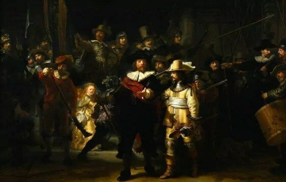 Nattevakten av Rembrandt. Også i billedkunsten skjedde det ting på 1600-tallet. Mørket ble nå brukt til å skape en fysisk og følelsesmessig dybde, understreke det naturlige og det guddommelige lyset, og til å definere rom. (Kilde: Wikimeida commons) Nattevakten av Rembrandt. Også i billedkunsten skjedde det ting på 1600-tallet. Mørket ble nå brukt til å skape en fysisk og følelsesmessig dybde, understreke det naturlige og det guddommelige lyset, og til å definere rom. (Kilde: Wikimeida commons)