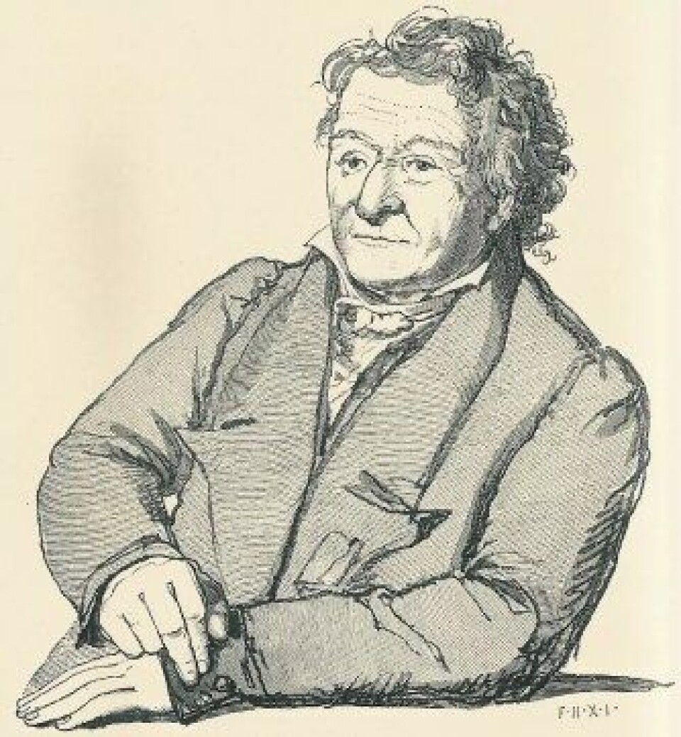 Knud Lyhne Rahbek. Reproduksjon av tegning av den norske maleren J.C. Dahl, 1920. (Kilde: Wikimedia commons CC0) Knud Lyhne Rahbek. Reproduksjon av tegning av den norske maleren J.C. Dahl, 1920. (Kilde: Wikimedia commons CC0)