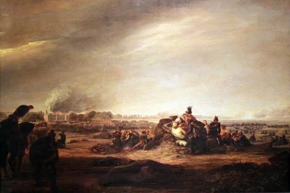 Schlacht bei Dresden av Julius Ferdinand Wilhelm Sattler (1796-1866). (Kilde: Wikimedia Commons) Schlacht bei Dresden av Julius Ferdinand Wilhelm Sattler (1796-1866). (Kilde: Wikimedia Commons)
