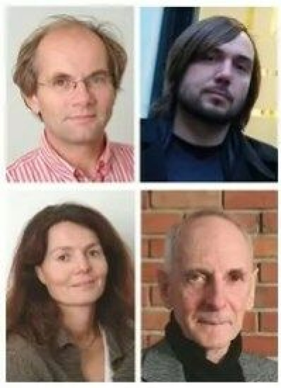Debattantene: Olav Gjelsvik (øverst til venstre), Remi Nilsen, Camilla Serck-Hanssen og Dag Østerberg. (Kilder: UiO, Ny tid) Debattantene: Olav Gjelsvik (øverst til venstre), Remi Nilsen, Camilla Serck-Hanssen og Dag Østerberg. (Kilder: UiO, Ny tid)