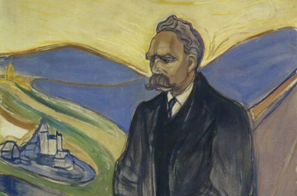 Friedrich Nietzsche portrettert av Edvard Munch i 1906. (Kilde: Wikimedia commons CC0 1.0) Friedrich Nietzsche portrettert av Edvard Munch i 1906. (Kilde: Wikimedia commons CC0 1.0)