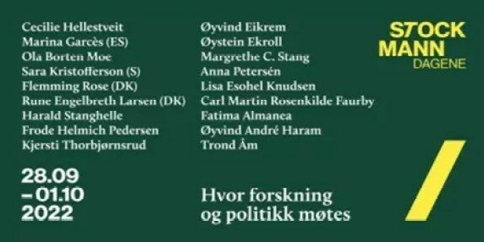 Stockmanndagene kjører i gang sin kamp for uredd kunnskap 28.september – 1. oktober