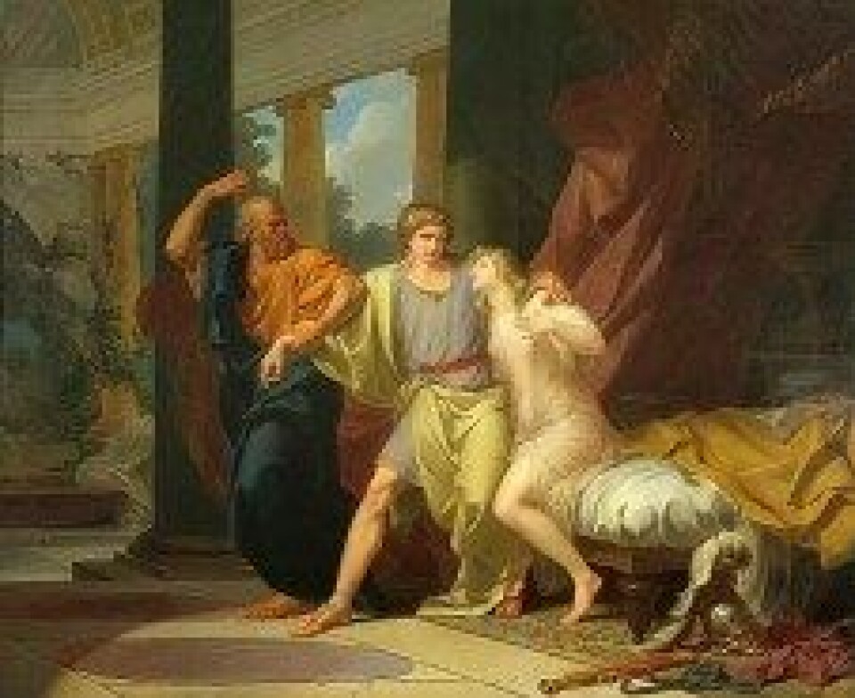 Sokrates og Alkibiades malt av Jean-Baptiste Régnault (Kilde: Wikimedia Commons) Sokrates og Alkibiades malt av Jean-Baptiste Régnault (Kilde: Wikimedia Commons)