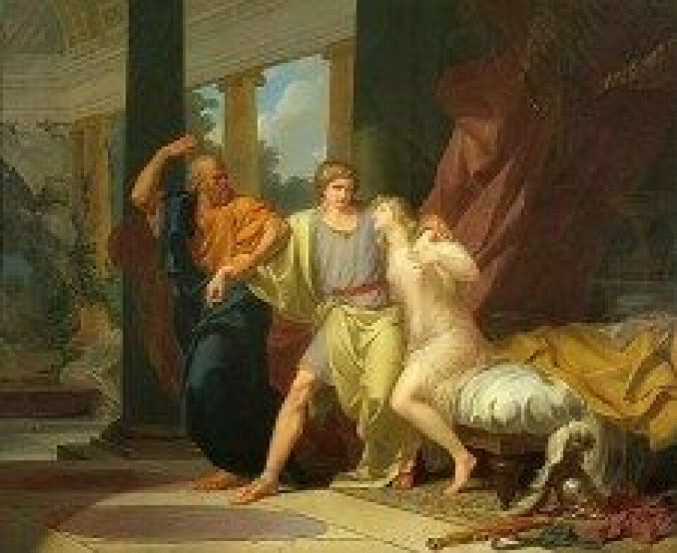 Sokrates og Alkibiades malt av Jean-Baptiste Régnault (Kilde: Wikimedia Commons)