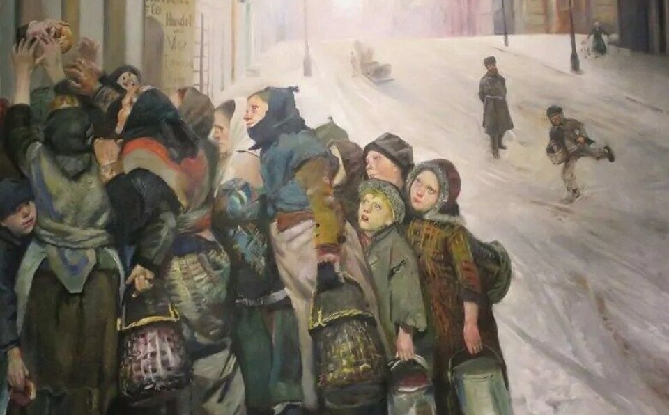Kampen for tilværelsen av Christian Krogh. (Kilde: Wikimedia commons/Bergen Kunstmuseum)