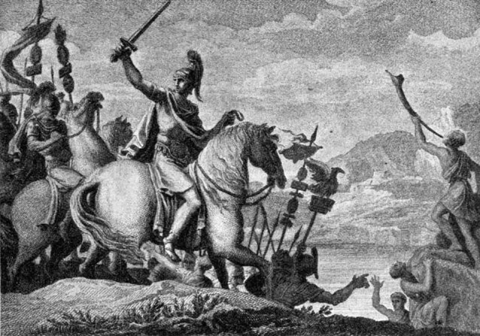 Cæsar krysser Rubicon. (Kilde: Wikimedia commons) Cæsar krysser Rubicon. (Kilde: Wikimedia commons)