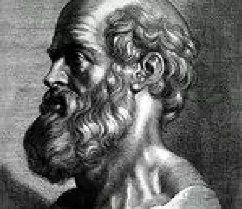 Hippokrates (460–370 f.Kr.). (Kilde: Wikimedia commons) Hippokrates (460–370 f.Kr.). (Kilde: Wikimedia commons)