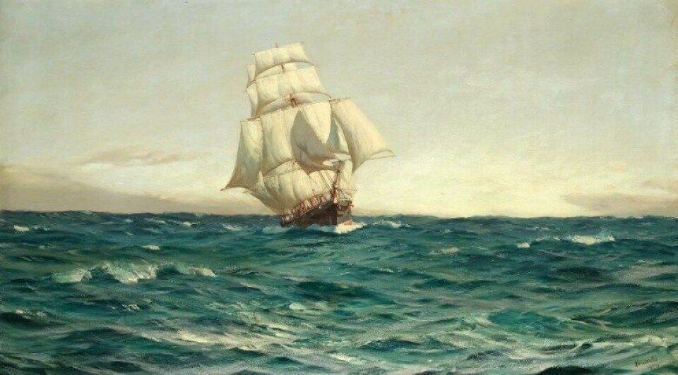 «An Old Time Cruiser» av Thomas Somerscales, 1902. (Kilde: Wikimedia commons.) «An Old Time Cruiser» av Thomas Somerscales, 1902. (Kilde: Wikimedia commons.)