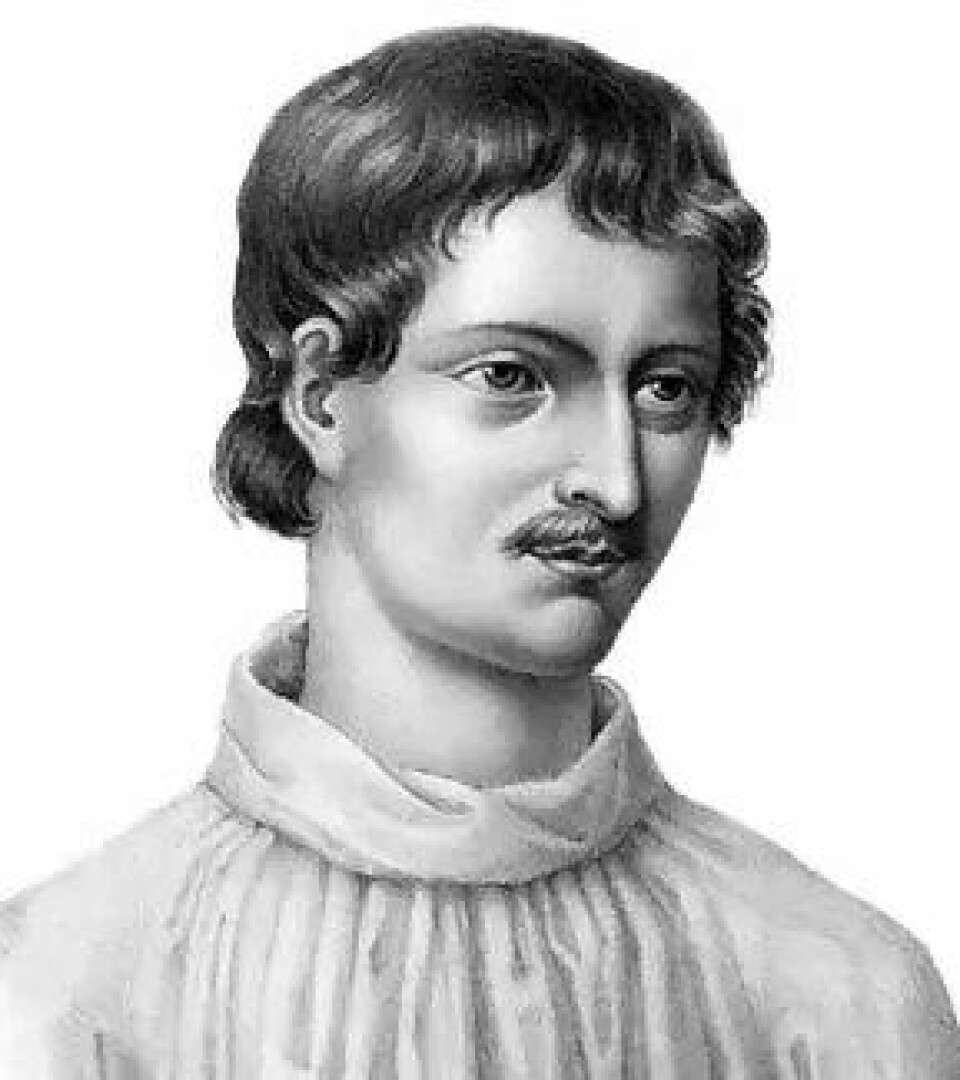 Ellen Kreftings bok börjar med Giordano Brunos död på kättarbålet på Campo de’ Fiori i Rom år 1600. (Kilde: Wikimedia Commons)