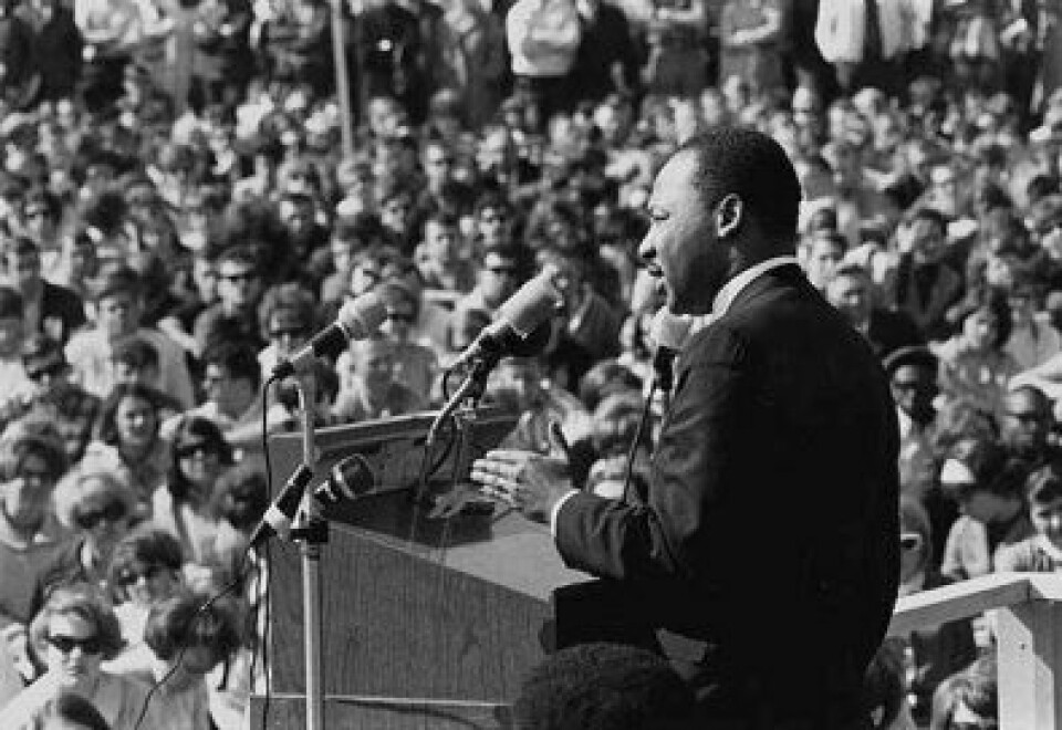 Martin Luther King jr på St. Paul Campus 1967. (Kilde: Wikimedia Commons.)