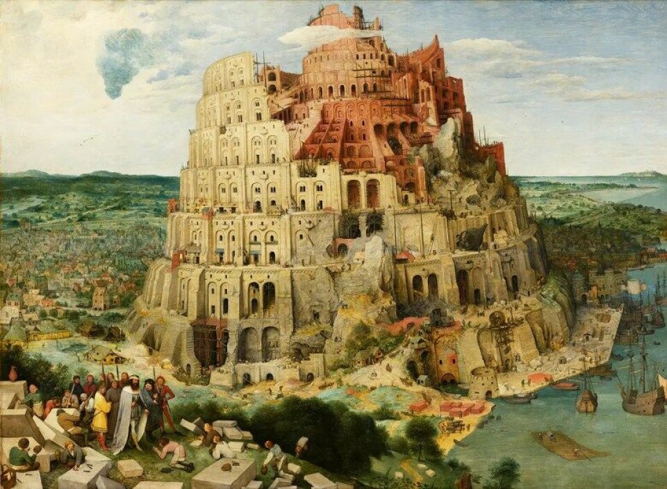 Barbara Cassin mener at filosofien må ta høyde for språkenes mangfold og uoversettbarheter. Illustrasjon: Pieter Bruegels Babels tårn. (Kilde: Wikimedia Commons).