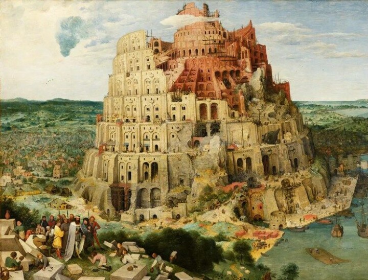 Barbara Cassin mener at filosofien må ta høyde for språkenes mangfold og uoversettbarheter. Illustrasjon: Pieter Bruegels Babels tårn. (Kilde: Wikimedia Commons).