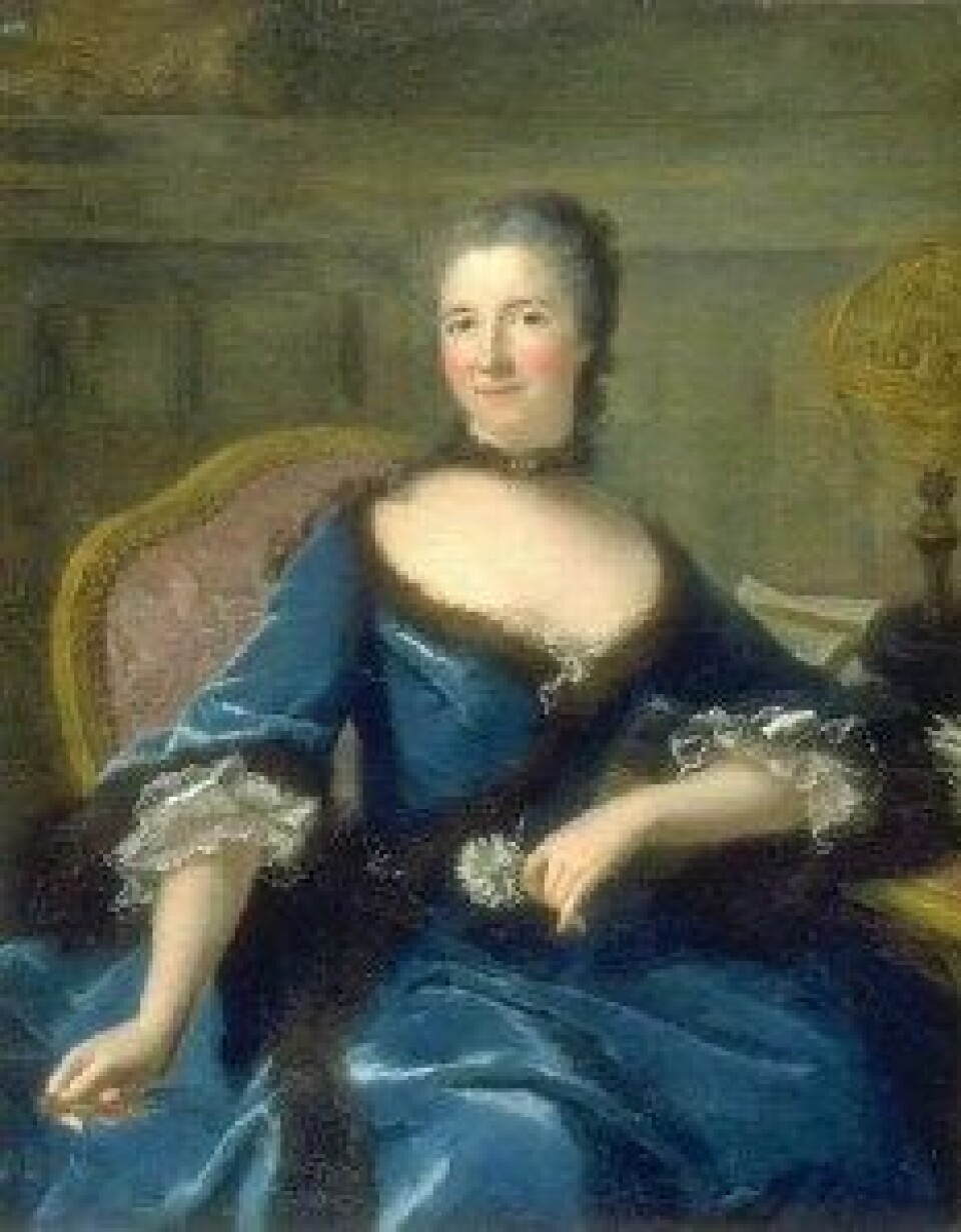 Metafysikken og fysikken henger uunngåelig henger sammen, hevdet du Châtelet. Her portrettert av Marianne Loir (ca. 1748). (Kilde: Wikimedia commons) Metafysikken og fysikken henger uunngåelig henger sammen, hevdet du Châtelet. Her portrettert av Marianne Loir (ca. 1748). (Kilde: Wikimedia commons)