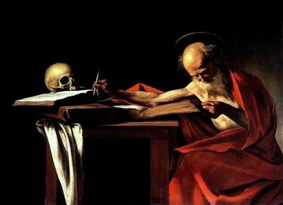 St. Jerome av Caravaggio (Kilde: Wikimedia commons) St. Jerome av Caravaggio (Kilde: Wikimedia commons)