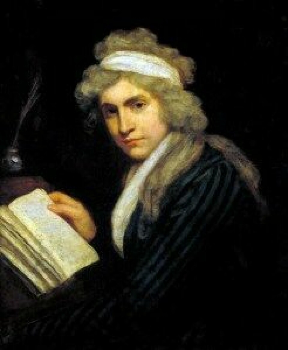 Mary Wollstonecraft (1759–1797) portrettert av John Opie. (Kjelde: Wikimedia Commons)