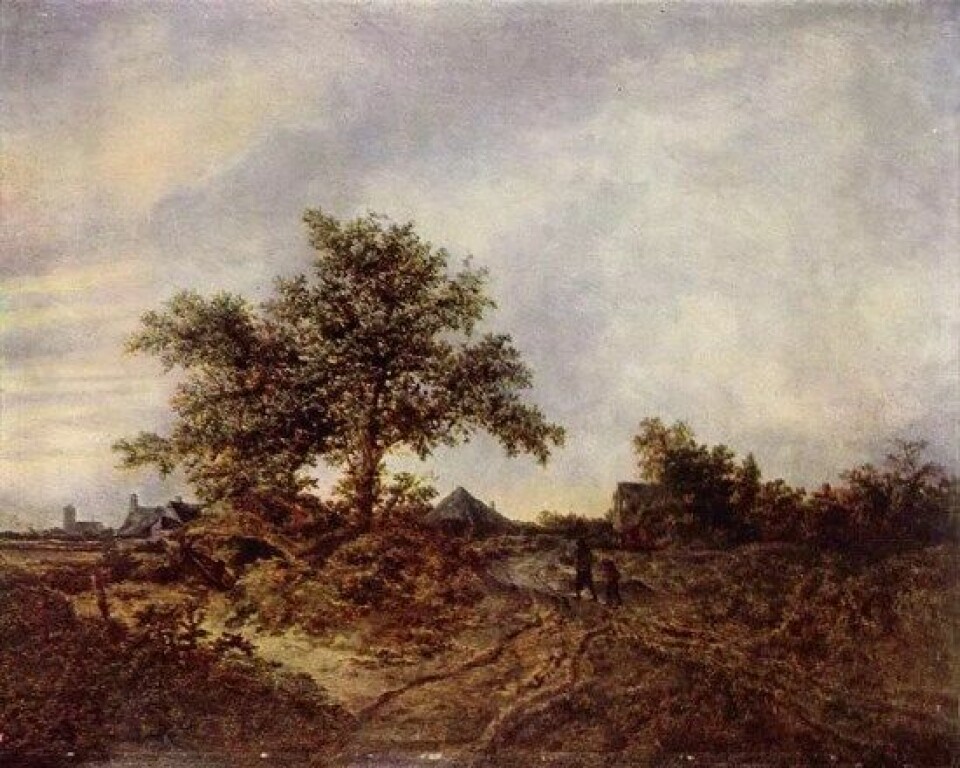 Landskapsbilde av Jacob van Ruysdael (Kilde: Wikimedia Commons)