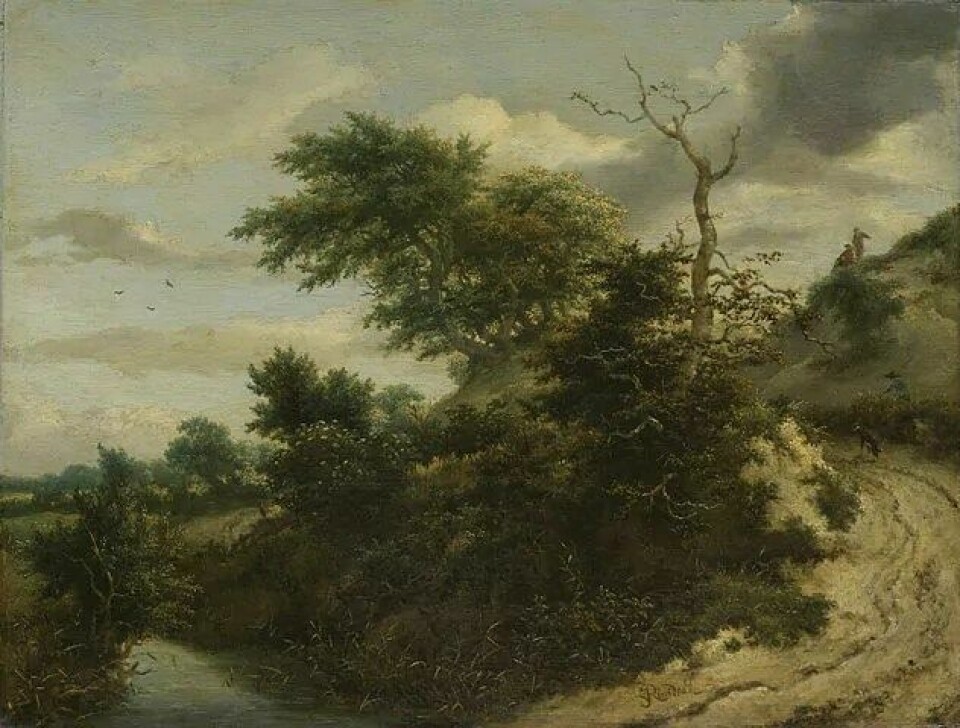 Zandweg in de duinen av Jacob van Ruysdael. (Kilde: Wikimedia Commons)
