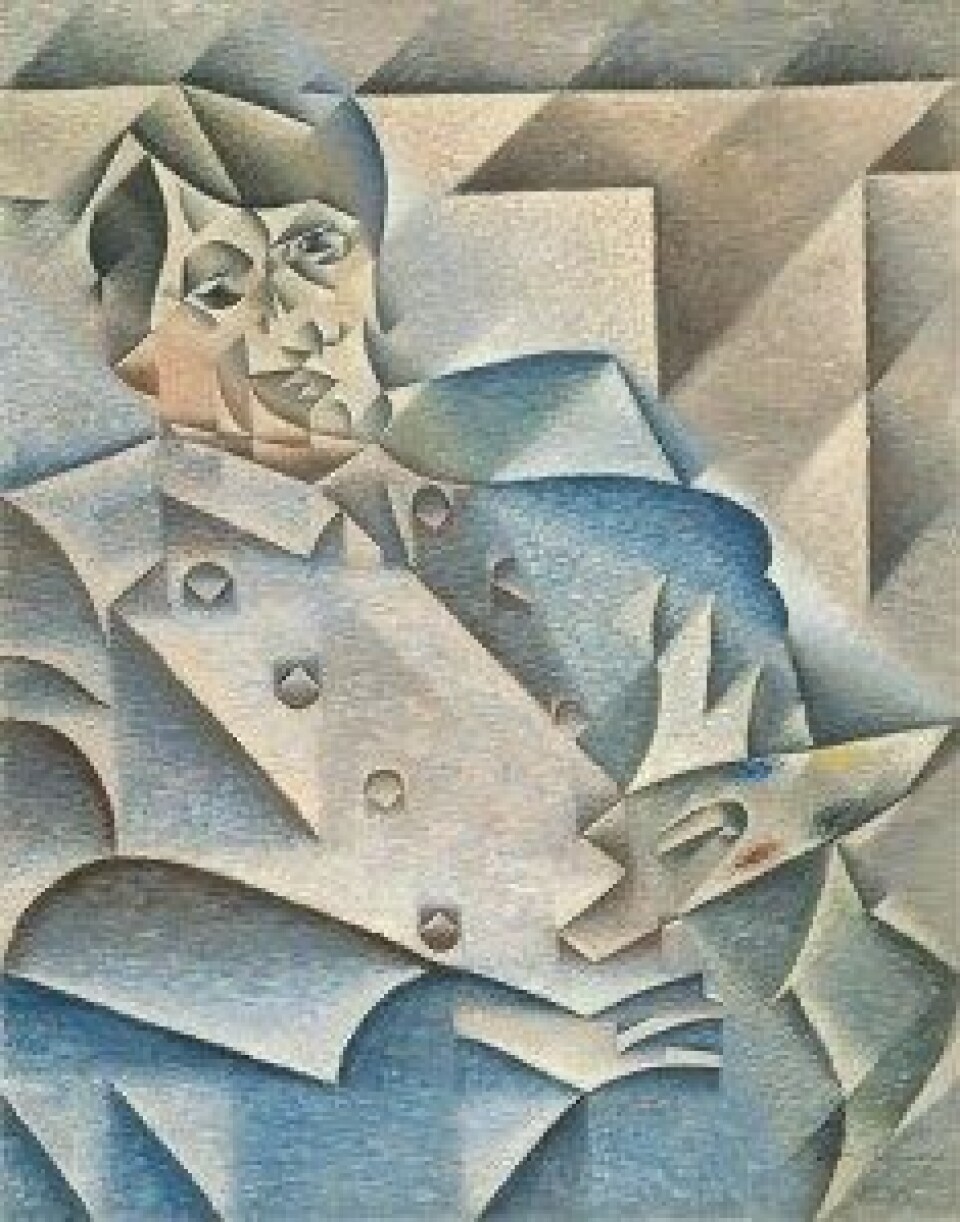 Som ung kunstkritiker promoterer PH kubismen, og Picasso er blant forbildene han seinere hyller i sine essays. Her: Juan Gris’ «Portrett av Pablo Picasso», 1912. (Foto: Wikimedia commons)