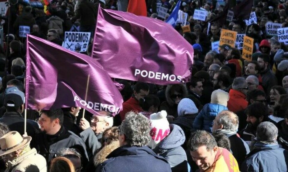 Podemos er ett av partiene med nære bånd til Mouffe. (Foto: Bloco)