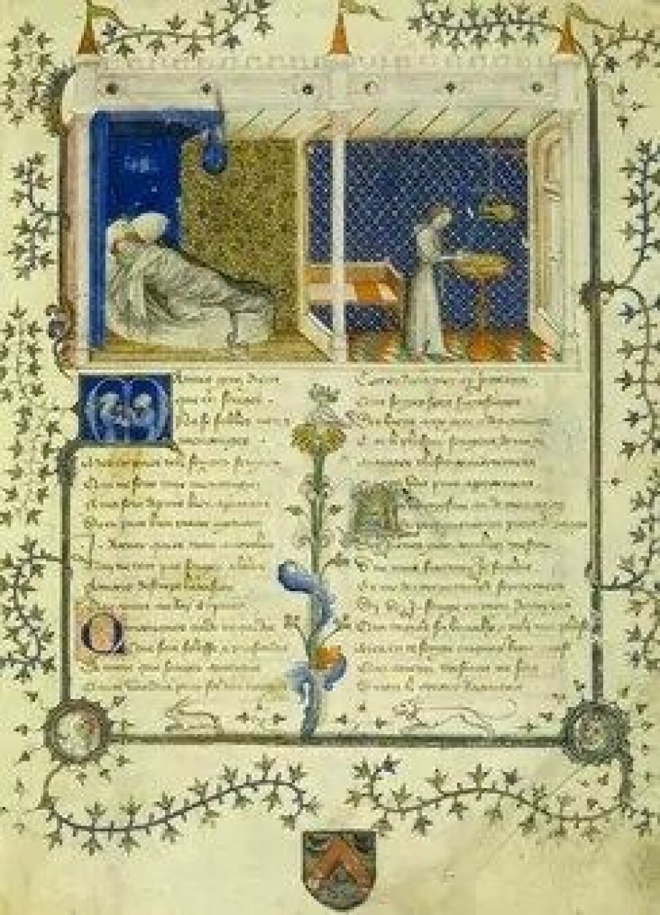 Utsnitt fra Roseromanen, her i en versjon fra 1390. (Kilde: Wikimedia commons)