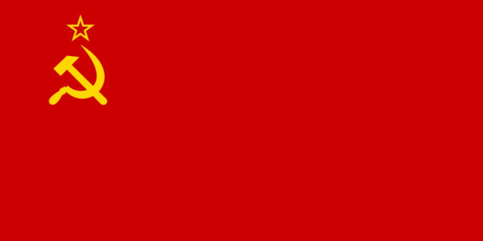 Sovjetunionens flagg. (Kilde: Wikimedia commons) Sovjetunionens flagg. (Kilde: Wikimedia commons)
