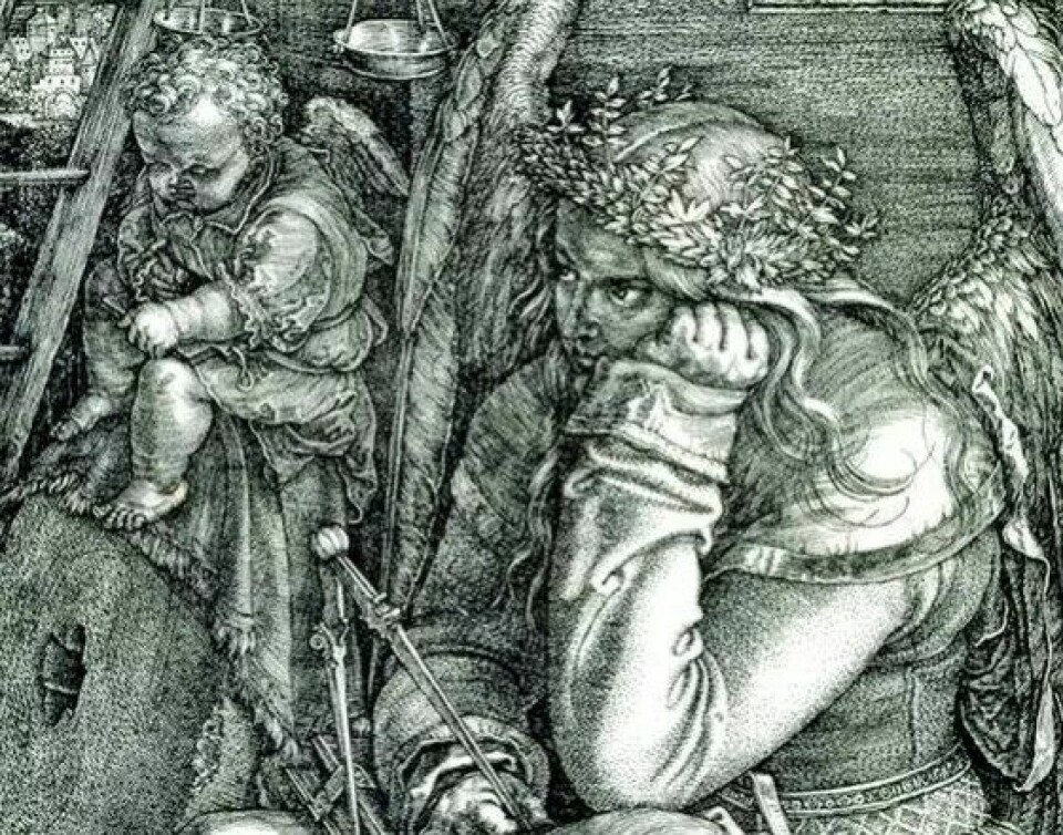 Melencolia I av Albrecht Dürer (Kilde: Wikimedia commons CC0 1.0)