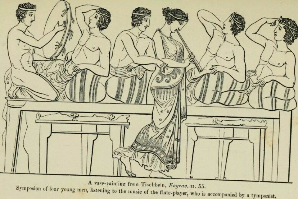 Platons Symposion legger grunnlaget for filosofiske drøftinger av Eros i renessansen. (Kilde:v Internet Archive CC0 1.0)