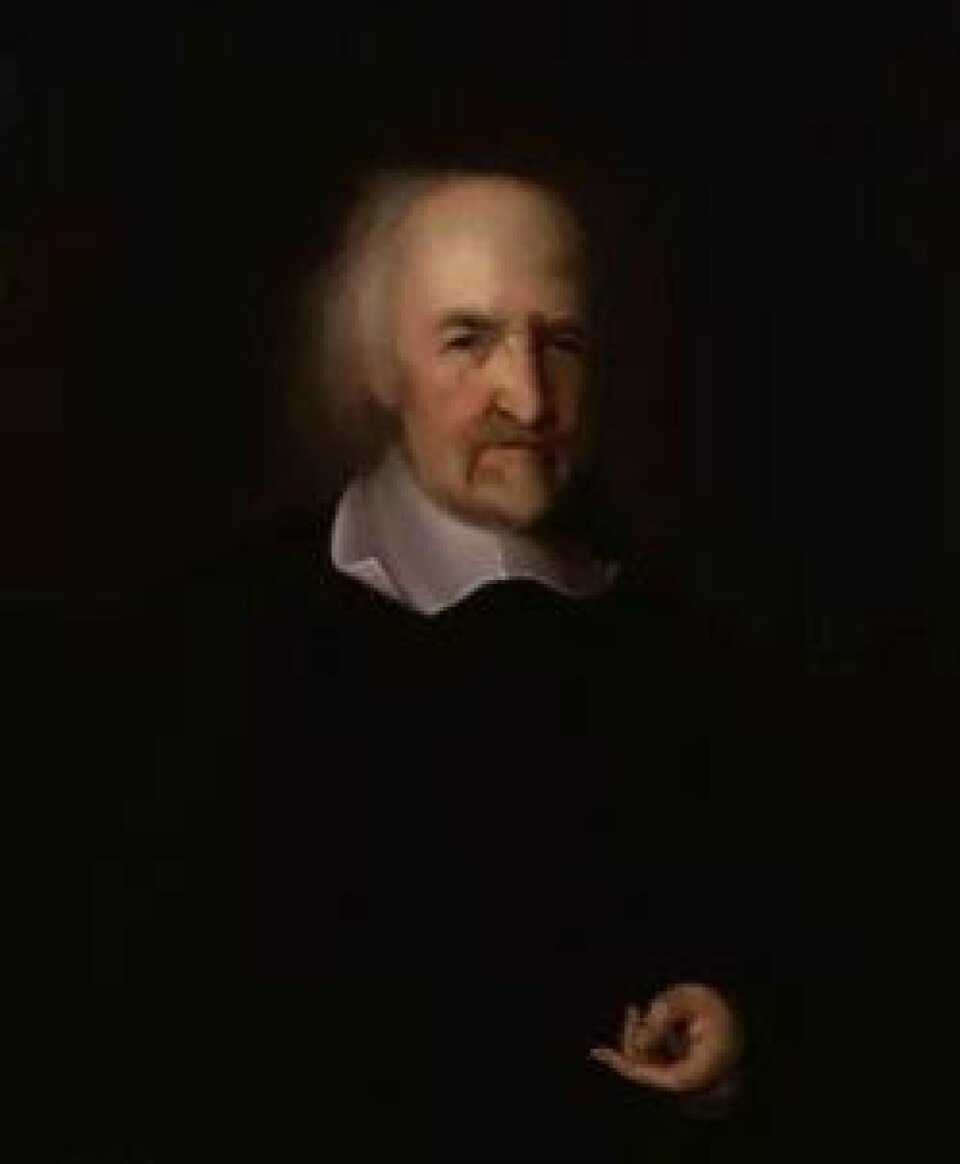 Thomas Hobbes. Portrett av John Michael Wright. (Kilde: Wikimedia Commons)