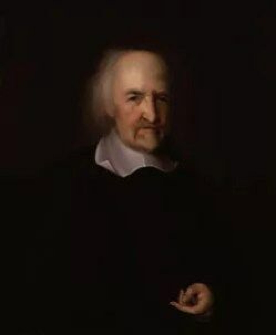 Thomas Hobbes. Portrett av John Michael Wright. (Kilde: Wikimedia Commons) Thomas Hobbes. Portrett av John Michael Wright. (Kilde: Wikimedia Commons)