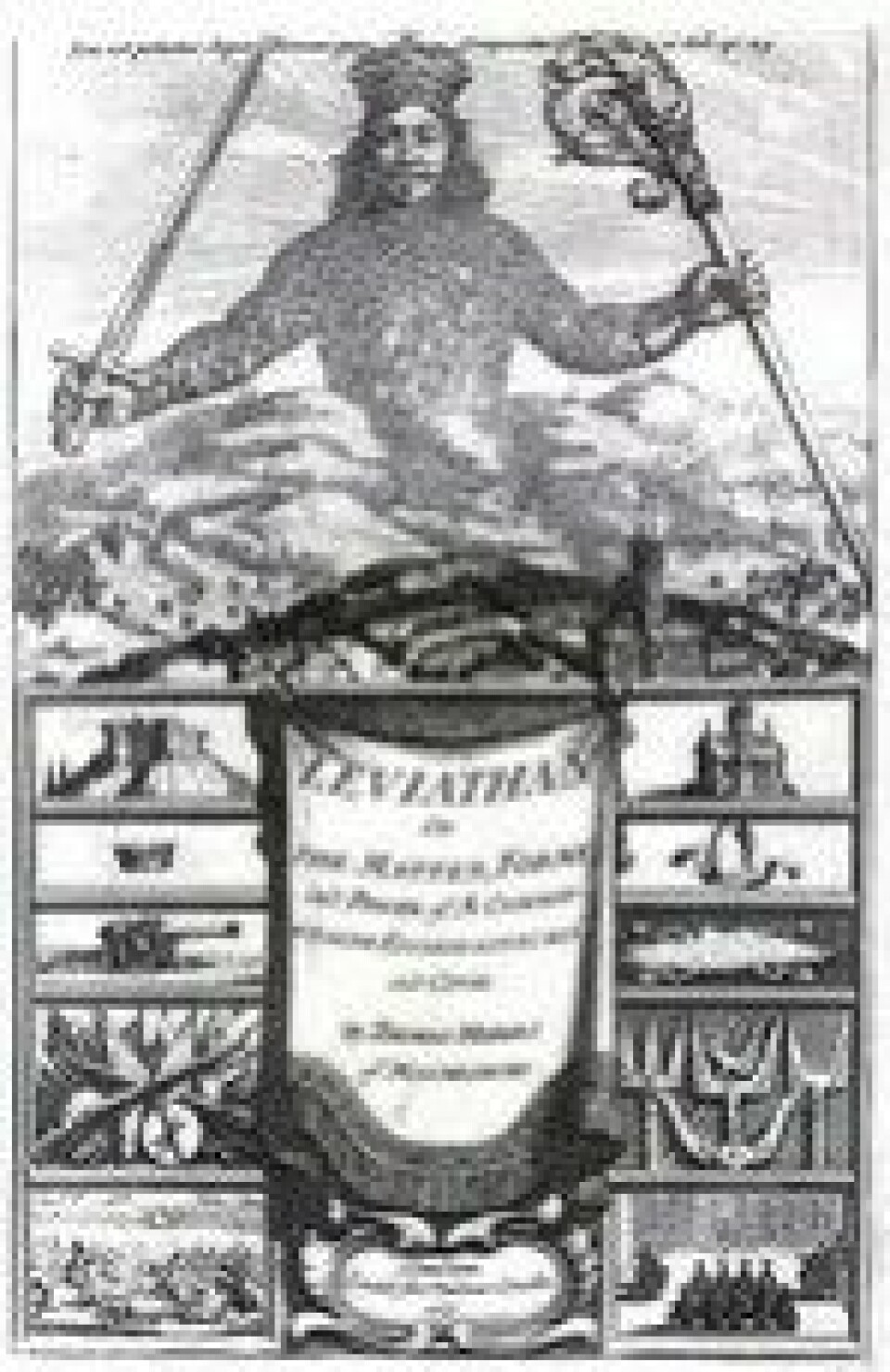 Tittelbladet på Hobbes’ Leviathan (1651). (Kilde: Wikimedia Commons)