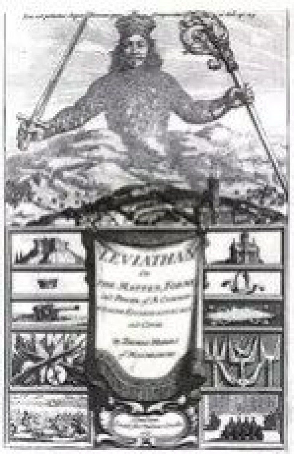 Tittelbladet på Hobbes’ Leviathan (1651). (Kilde: Wikimedia Commons) Tittelbladet på Hobbes’ Leviathan (1651). (Kilde: Wikimedia Commons)