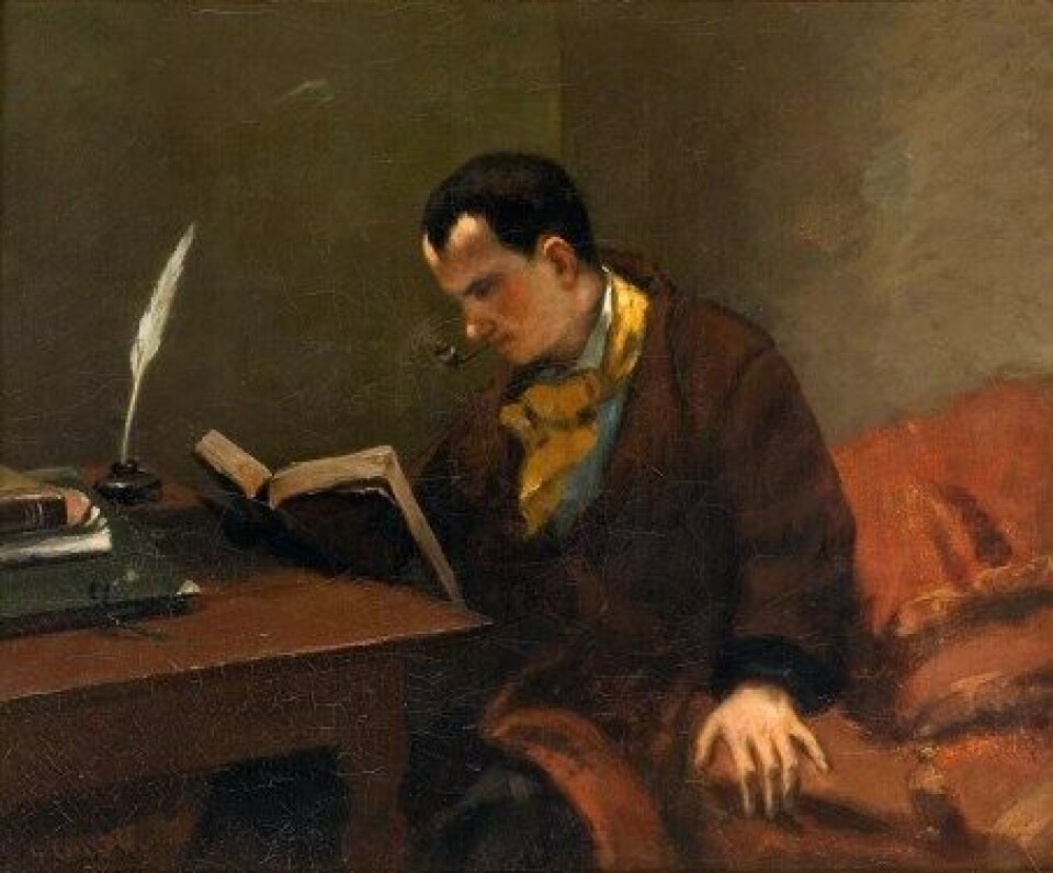 Gustave Courbet, Portrait de Charles Baudelaire, cirka 1848. (Kilde: Wikimedia Commons.) Gustave Courbet, Portrait de Charles Baudelaire, cirka 1848. (Kilde: Wikimedia Commons.)
