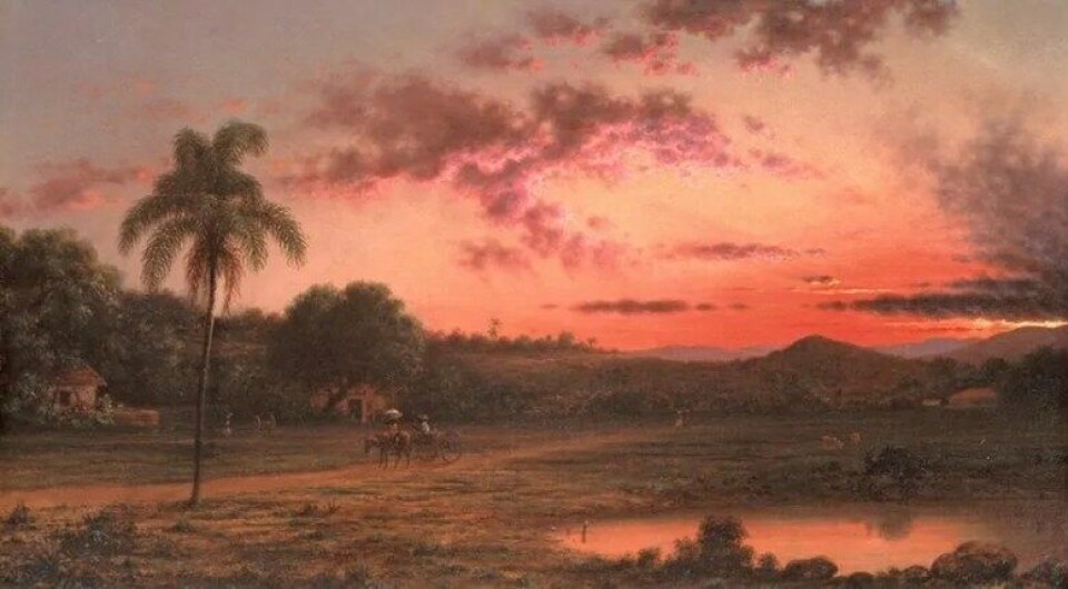 Martin Johnson Heade Sunset a Scene in Brazil (Kilde: Wikimedia Commons) Martin Johnson Heade Sunset a Scene in Brazil (Kilde: Wikimedia Commons)