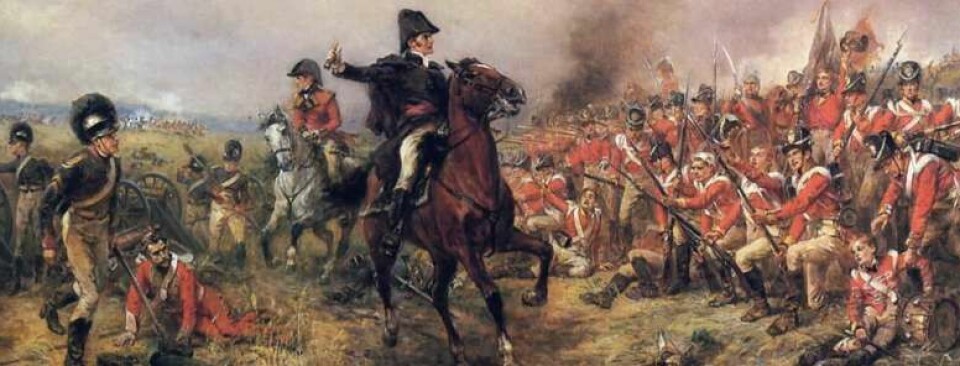 Er krigsteori fra 1800-tallet fortsatt noe man bør studere? Wellington at Waterloo. Av Robert Alexander Hillingford. Rettigheter: Public Domain