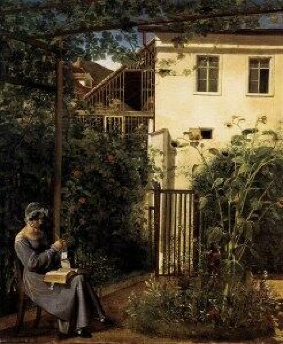 En romantisk hage? Viennese Domestic Garden av Erasmus Engert, ca. 1828-30. (Kilde: Wikimedia commons).