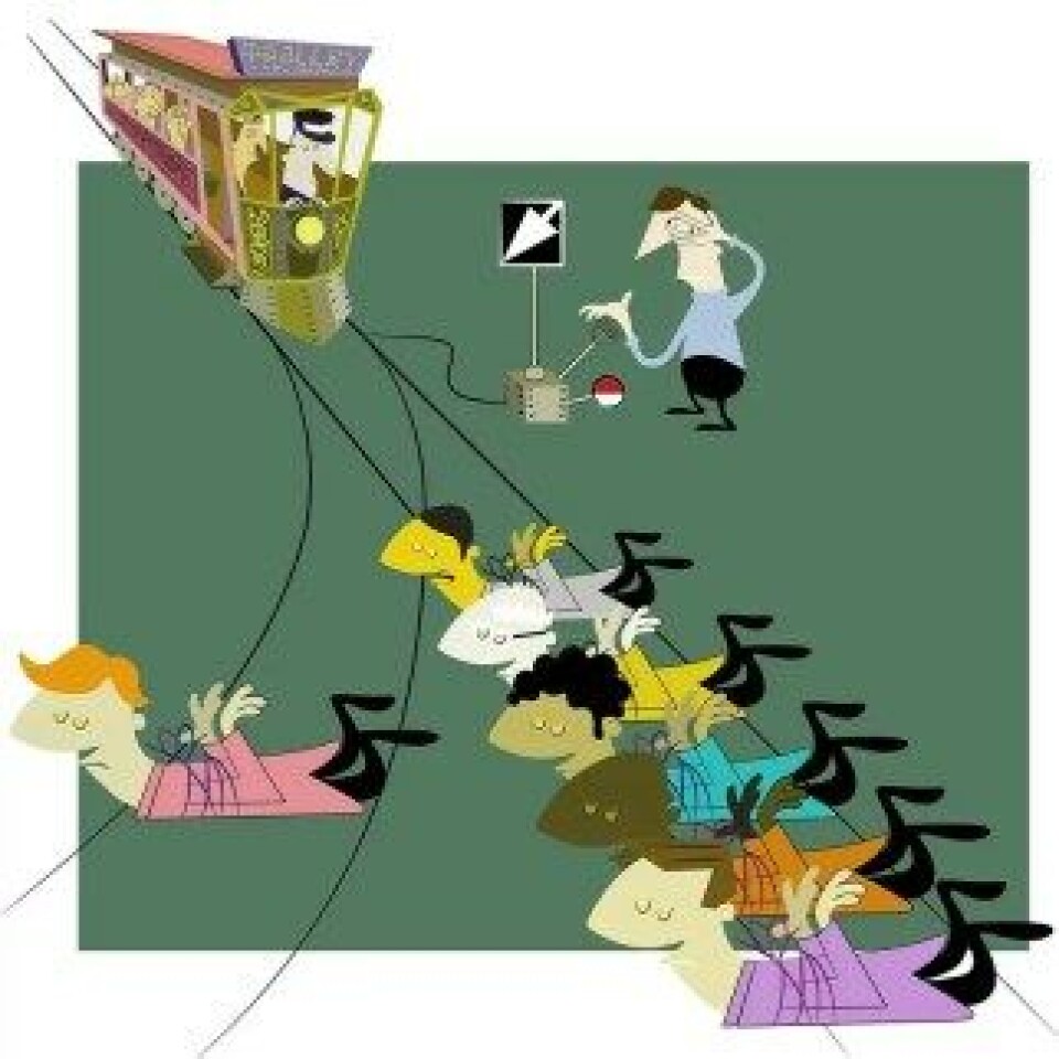 Trolley-problem. (Kilde: Flickr/John Holbo.) Trolley-problem. (Kilde: Flickr/John Holbo.)