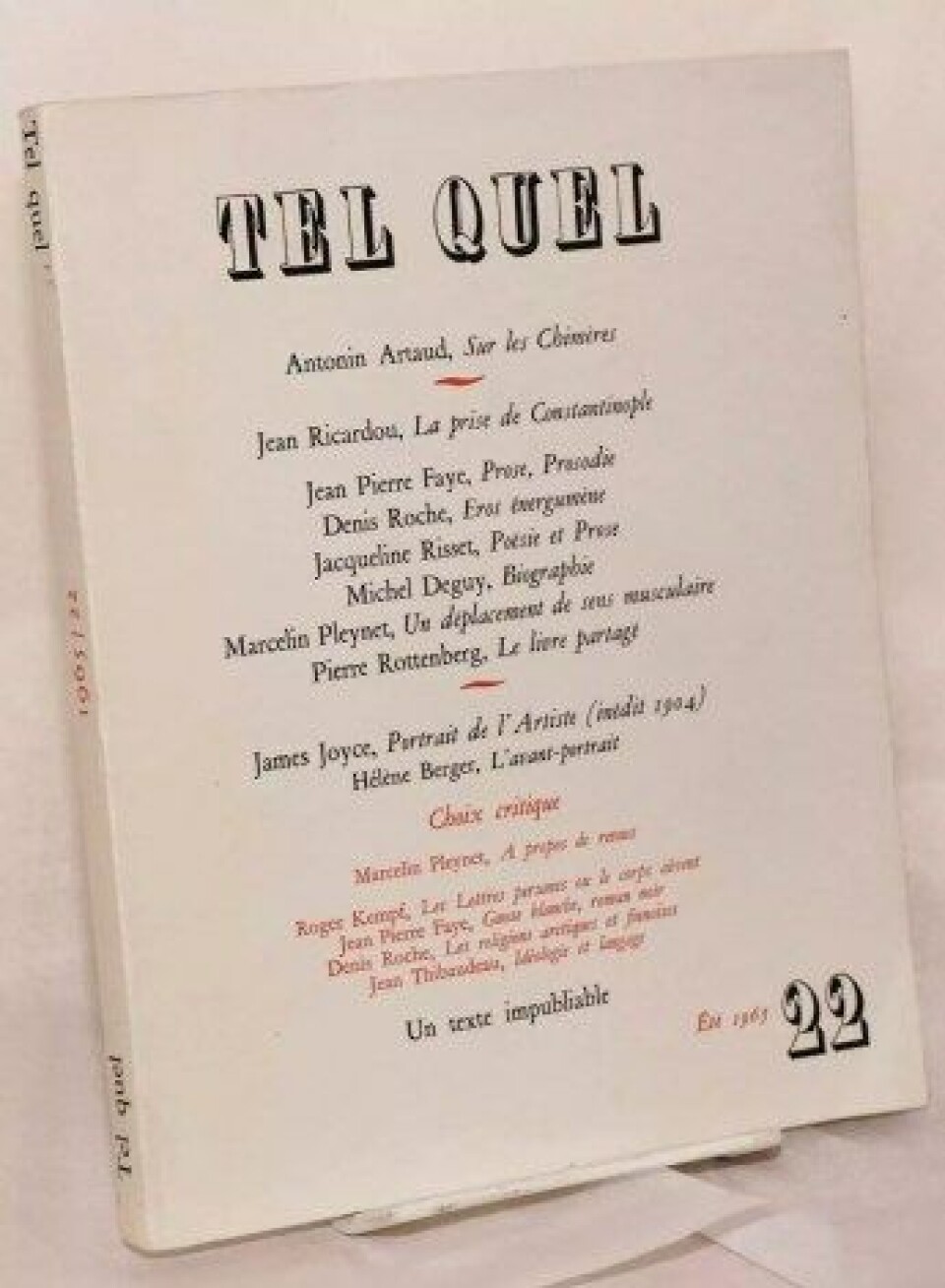 Utgave av Tel Quel fra 1965. Utgave av Tel Quel fra 1965.